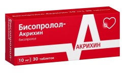 Бисопролол-Акрихин, табл. п/о пленочной 10 мг №30