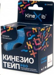 Бинт эластичный, Kinexib Pro (Кинексиб Про) р. 5мх5см Кинезио-тейп с усиленной фиксацией синий