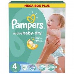 Подгузники, Pampers (Памперс) 7-18 кг р. 4 №162 актив беби макси