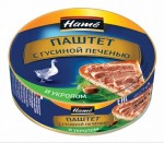 Паштет, Hame (Хаме) 250 г с гусиной печенью и укропом жестяная банка с ключом